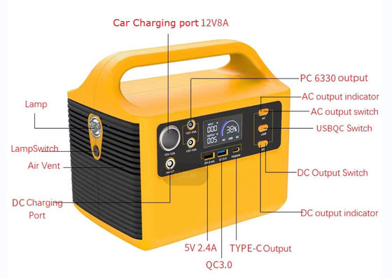 بطارية مولد الطاقة الشمسية الليثيومية LFP 300W 500W مصدر الطاقة الطارئ